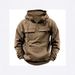 Men's Fall/Winter Hoodie In Solid Color-Youth-Friendly, Versatile, Retro-Style Workwear_viptrois.com