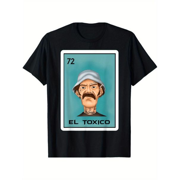 Camiseta Tarjeta Lotería Mexicana Con Diseño De El Toxico_viptrois.com