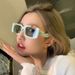 New Irregular Personality Box Sunglasses European And American Trend Men's And Women's Concave Sunglasses Cross-border Ins Wind 9118_viptrois.com