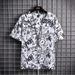 Men's Clothing Thin Large Size Short Sleeve Loose Fat Men's Clothing Letter Print Half Sleeve T Shirt Top Clothes_viptrois.com