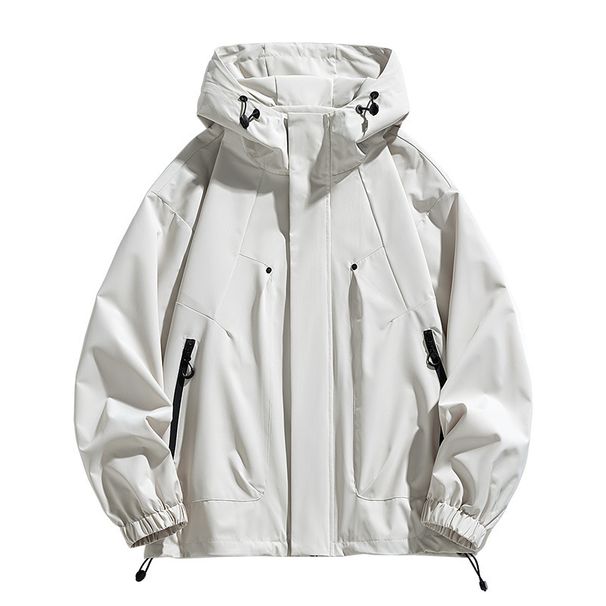 Men's Clothing Men's Spring And Autumn Large Size Casual Jacket Men Solid Color Hooded Top Jacket_viptrois.com