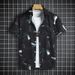 Men's Clothing Retro Summer Hawaiian Five Point Sleeve Shirt Suit Men And Women Trendy Loose Beach Two Piece Suit_viptrois.com