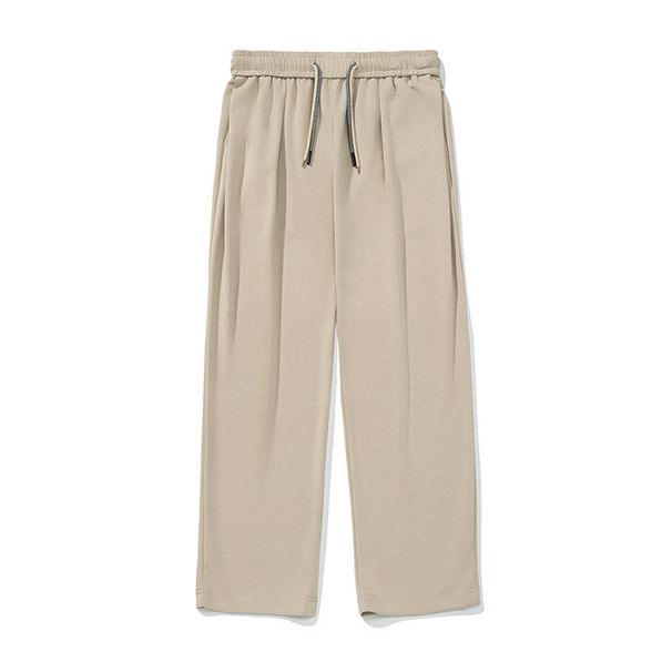 Men's Clothing Japanese Loose Silhouette Drape Casual Pants Men 25 Spring New Sweatpants Pleated Double Drawstring Design Sports Trousers_viptrois.com