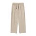 Men's Clothing Japanese Loose Silhouette Drape Casual Pants Men 25 Spring New Sweatpants Pleated Double Drawstring Design Sports Trousers_viptrois.com