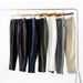 Men's Clothing Spring New Men's Linen Pants Linen Casual Pants Mid Rise Loose Nine Point Pants E006_viptrois.com