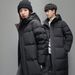 Men's Clothing New cotton Jacket Men's Mid Length Men's Winter Warm Jacket Men's And Women's Same Style White Duck cotton Couple Tops_viptrois.com