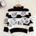 Warm Kids Winter Sweater Set - Thick Long Sleeve Round Neck Pullover For Boys & Girls - Cozy Casual Outfit (Blue, Black)_viptrois.com