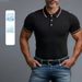 Men's Clothing Fit Short Sleeve Lightweight Business Casual T-Shirt Breathable & Comfortable (White, Orange, Green, Beige, Navy, Blue, Black)_viptrois.com