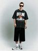Men's Clothing Light Luxury T Shirt Short Sleeve Mountain Sunset Letter Printing Round Neck T-Shirts_viptrois.com