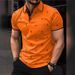Men's Clothing New Men's Lapel Polo Flamingo Short Sleeved Shirt Fashionable Personality Printed Street Short Sleeved Top_viptrois.com