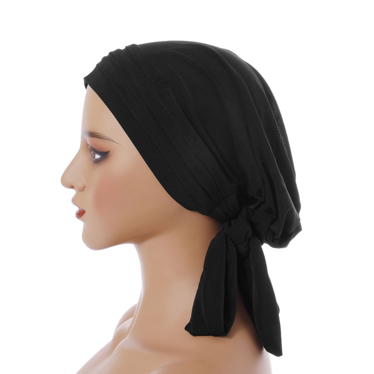 new autumn and winter solid color velvet four bar long tail headscarf hat for women_viptrois.com