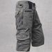 Men's Loose Fit Straight Leg Summer Plus Size Trendy Casual Mid-Length Pants With Multiple Pockets Pure Cotton Cargo_viptrois.com