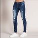 Loom Cross-Border Exclusive New Ripped European And American Hot-Selling Long Pants Men's Skinny Jeans_viptrois.com