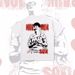 American Style Son Hueng-Min Printed Short T-Shirt Long Sleeve Washed Versatile Crew Neck Top_viptrois.com