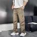 Men's Clothing Men's Winter Fleece-Lined Work Pants With Waterproof Fabric, Multi-Pockets, Straight Leg For Outdoor & Casual Wear (Black, Coffee)_viptrois.com