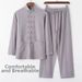 Men's Cotton Linen Tang Suit Long Sleeved Style Retro Hanfu Loose Fit Tai Chi Top Zen Trendy Clothing_viptrois.com