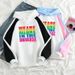 2024 Spring And Autumn Color Block High-End Sweatshirt WEARE New Cool Internet Celebrity Long Sleeve Top_viptrois.com