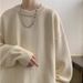Pure Men's Sweater Autumn Winter New Loose Lazy Style High-end Japanese Retro Simple Trendy Brand Versatile Top Hot Item_viptrois.com