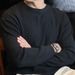 Men's Striped Crew Neck Knit Sweater, Relaxed Fit Long Sleeve Casual Pullover, Breathable Cotton Blend Essential Top For Fall & Winter_viptrois.com