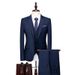 Men's Casual European And American Business Professional Suit, Groom And Best Man Wedding Banquet Three-piece Suit + Waistcoat + Trousers_viptrois.com