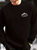 Men's Loose Casual Fashionable Mountain And Letter Pattern Printed Round Neck Long Sleeved Sportswear For Autumn And Winter_viptrois.com