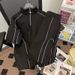 Men's Summer Handsome Casual Sports Suit Korean Loose Fit Half Zip T-Shirt And Shorts Two-Piece Set_viptrois.com