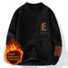 New Men's Thickened Fleece Sweater Knitted Warm Sweatshirt For Young Men Autumn Winter Fashion Round Neck Long Sleeve_viptrois.com