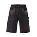Men's Clothing European And American High Street Diamond-studded Seven-point Shorts With Ink-splashed Dyed Gradient Denim Shorts_viptrois.com