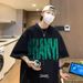 2025 New Style Men's Large Letter Printed Short-sleeved T-shirt, A Versatile Casual Top_viptrois.com