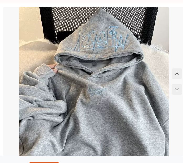 Heavy Duty Letter Embroidery Hooded Sweatshirt For Men, High Street, Autumn And Winter, Loose And Versatile, Trendy For Men_viptrois.com