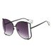 Two Circles Fashion Large Frame Pearl Leg Women's Sunglasses Metal Hollow Colorful Sunglasses Glasses 202045_viptrois.com