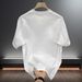 Men's And Women's Heavyweight Pure Cotton Printed T-Shirt Short Sleeved Summer Trendy Casual Letter Print Crew Neck Top_viptrois.com