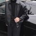 Men's Black PU Leather Jacket Retro Workwear Style Zip-Up Stand Collar Casual Outerwear Coat_viptrois.com