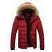 "Men's Heavyweight Hooded Down Jacket – Winter-Ready Parka With Velvet Lining (Khaki/Red/Black/Dark Blue, M-6XL)"_viptrois.com