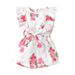 Babies' clothes Girl jumpsuit summer new flower 0-2 years old ruffled tie waist baby jumpsuit trendy style_viptrois.com