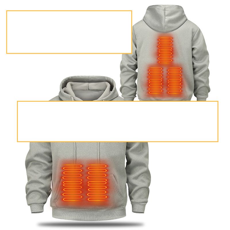 Men's Clothing 5 zone heating sweatshirt men's USB heating sweatshirt warm electric heating hooded heating clothing heating sweatshirt_viptrois.com
