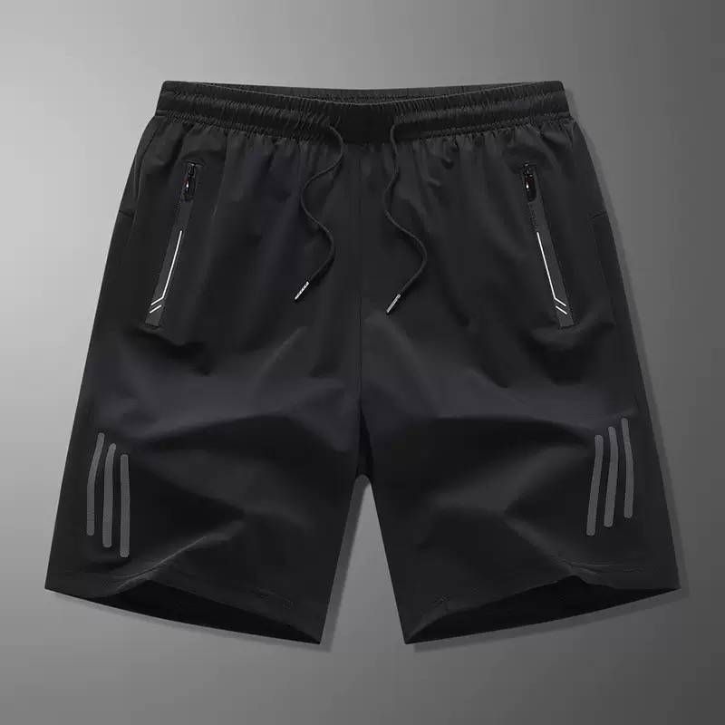 2025 Men's Summer Sports Shorts, Five-inch Pants, Thin, Quick-dry, Loose, Large Size, Pure Color, Fitness Running Pants_viptrois.com