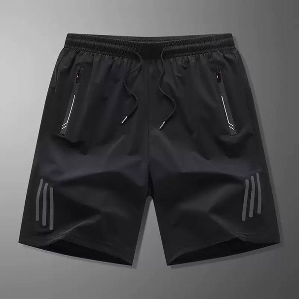 2025 Men's Summer Sports Shorts, Five-inch Pants, Thin, Quick-dry, Loose, Large Size, Pure Color, Fitness Running Pants_viptrois.com