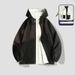 Men's Reversible Zip-Up Jacket – Lightweight Hooded Coat For Spring & Fall (Double-Sided Wear, Stand Collar, Loose Fit)_viptrois.com