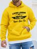 Men's Autumn And Winter Casual Fashionable Loose Hooded Sweatshirt Retro 1973 Letter Pattern Printed Warm Long Sleeved Pullover_viptrois.com