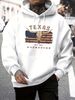 Men's Autumn And Winter Casual Fashionable Loose Hooded Sweatshirt With Retro Western Bull Head Pattern Printed Warm Long Sleeved Pullover_viptrois.com