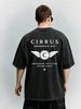 Vintage Washed "CIRRUS AEROSPACE DIV." Wing Logo Graphic 230g Cotton T-Shirt Men's Casual Streetwear Tee_viptrois.com