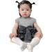 Infant Summer Clothes For Girls, Baby Toddlers, Fashionable Convex Skirt, Half Length Sleeveless Vest, Two Piece Suit_viptrois.com