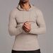 Men's Slim Fit Training Hoodie – Breathable Knit Workout Pullover For Gym & Sports, Muscle Fit Long Sleeve Sweatshirt_viptrois.com
