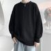 Fall/Winter Solid Color Interior Men's Bottom Knitted Sweater Trendy Casual Top Round Neck Loose Versatile Thread_viptrois.com