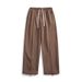 Men’s Loose-Fit Casual Trousers – Slightly Flared, Solid Color, Minimalist Streetwear (Black/Dark Gray/Pea Green/Apricot/Camel, M-XXXL)_viptrois.com