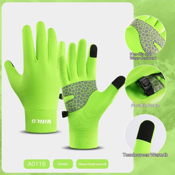 Pulse Sports Outdoor Men Warm Knitted Anti-Slip Touch Screen Cycling Women Autumn Winter Thin Running Gloves_viptrois.com