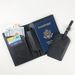 Passport Covers Multi Function With Pen Holder And Thread Oil Edge PU Leather Cross Pattern Passport Cover Luggage Tag Set_viptrois.com