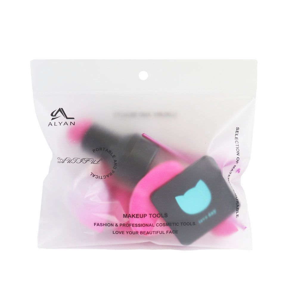 Makeup Tools & Accessories ALYAN Big Bag 16 Pieces Bag Makeup Mirror Triangle Sponge Powder Puff Water Drop Beauty Egg Eyelash Brush Mushroom_viptrois.com