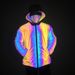 Men's Clothing functional style lambskin double sided wear colorful reflective jacket men and women ins thickened large size coat_viptrois.com